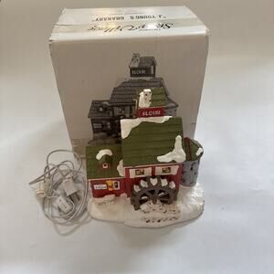 Dept 56 Snow Village J. Young’s Granary #51497 Retired 1989 Christmas Houses